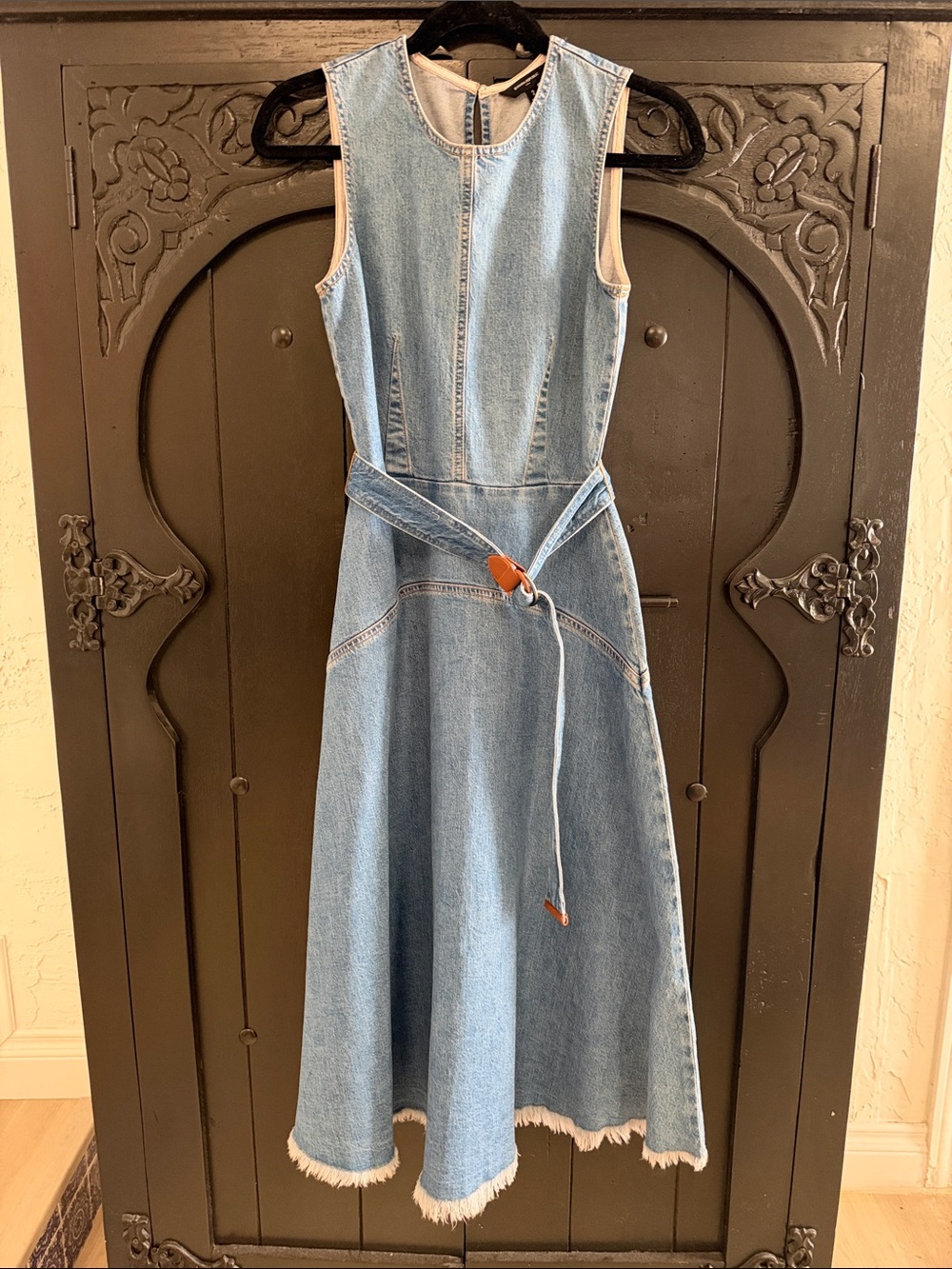Banana Republic Light Blue Denim Sleeveless Midi Dress